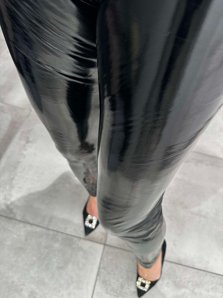 By Engbork You & Me PU leggins Black