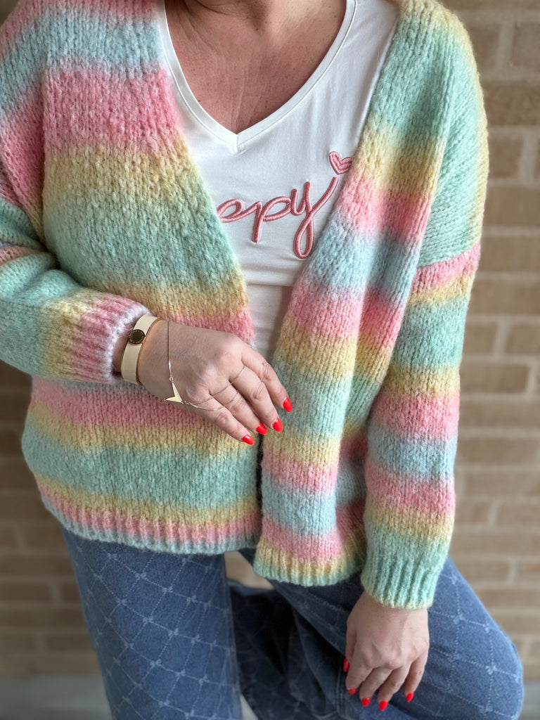Boho Love B1196 strik cardigan pastel