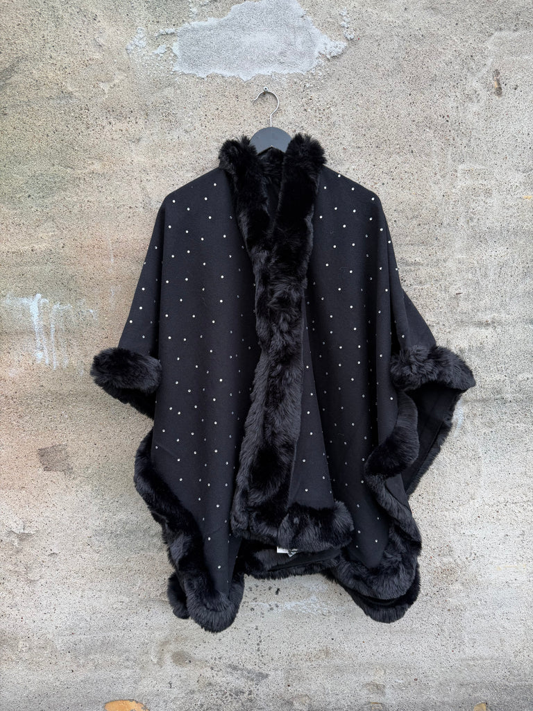 By Engbork Melanie strik poncho black