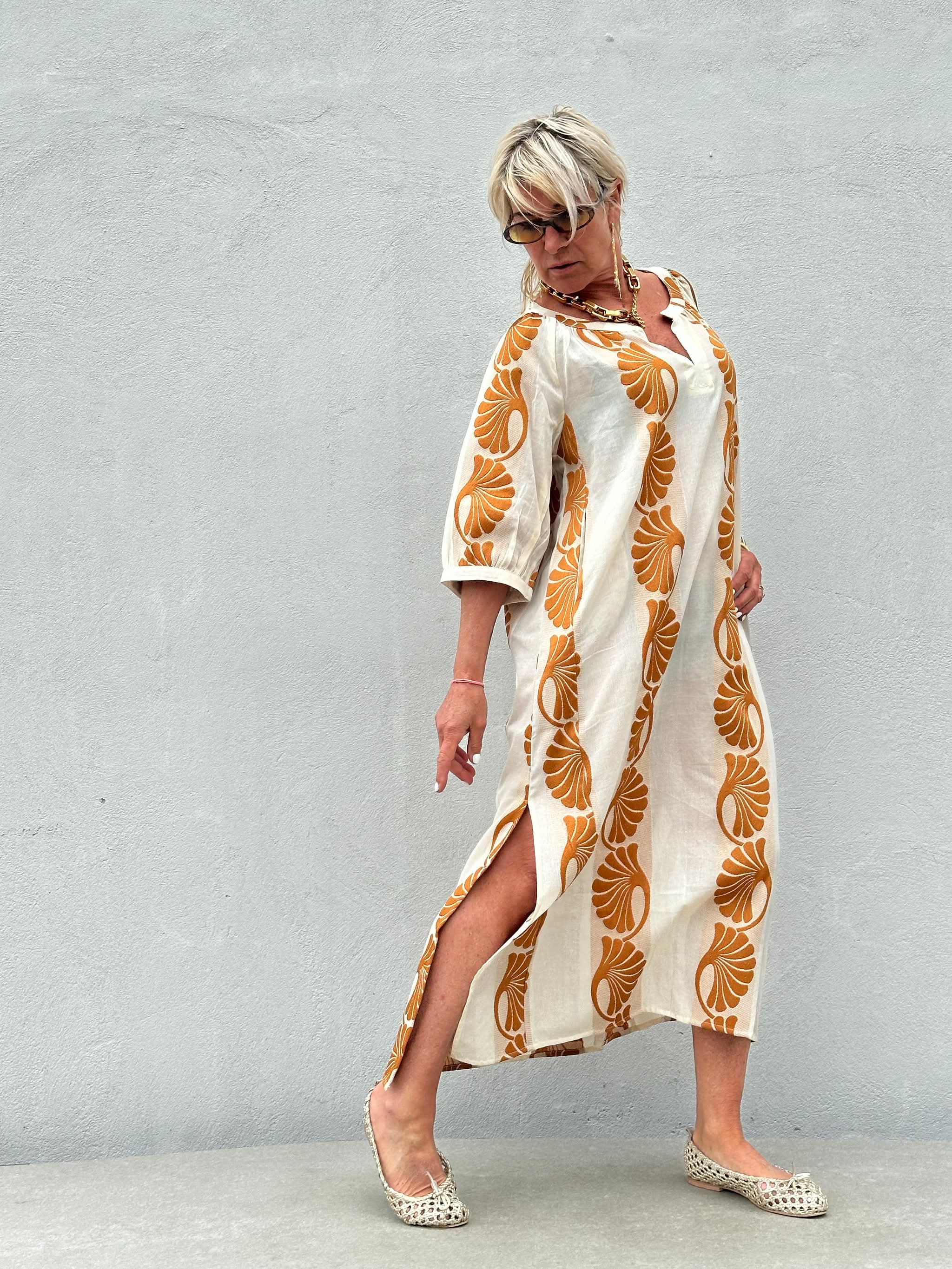 Gaspar 2601756 Athen dress off white