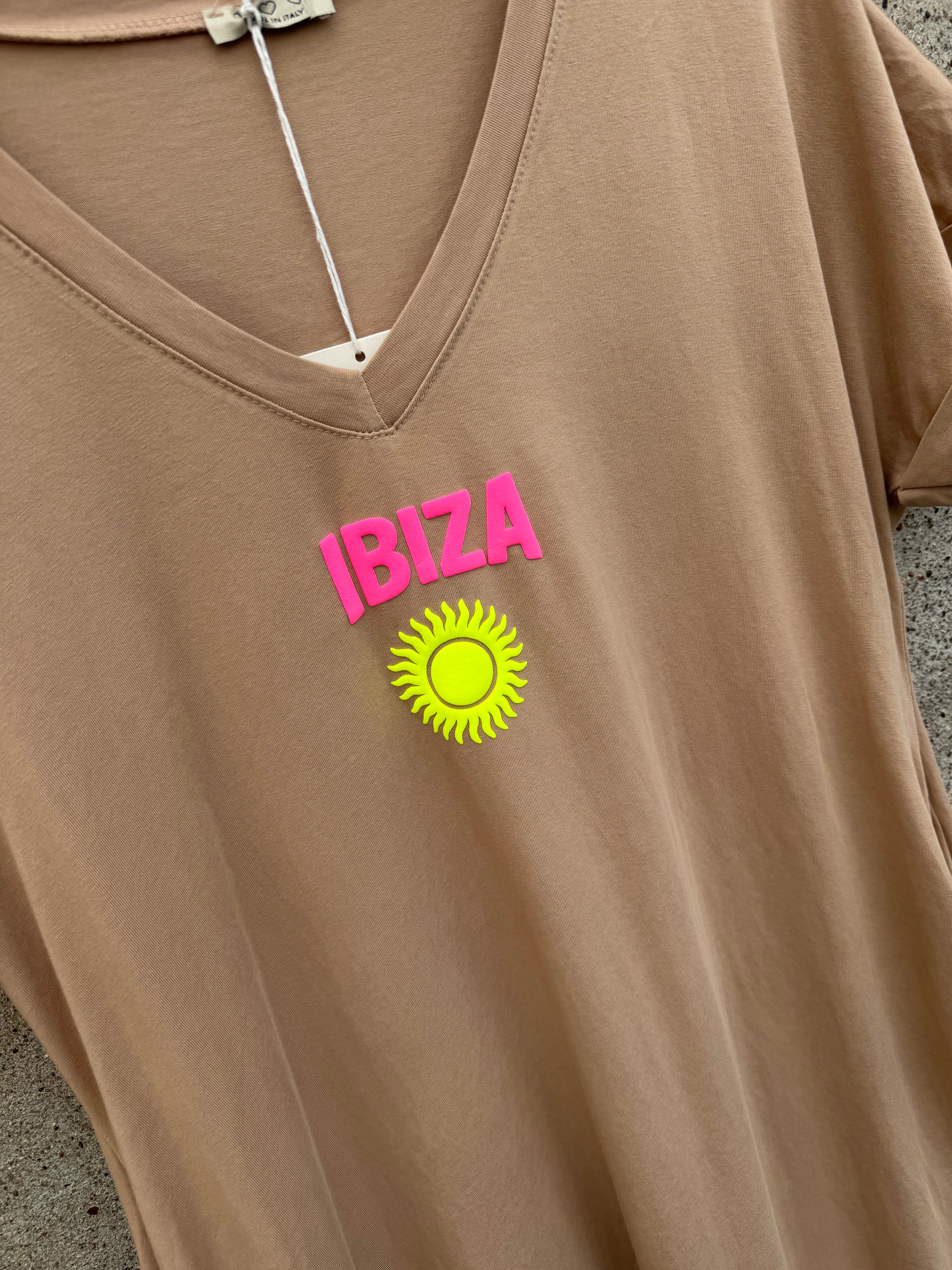 Ibiza beach dress camel
