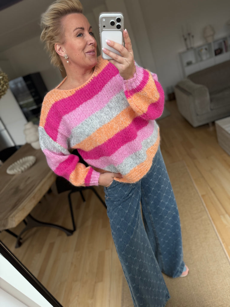 LECOCO 35016 Shella strik peach