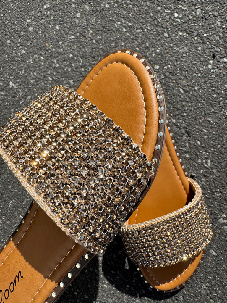 Qnuz 7738 Soffi slippers strass gold