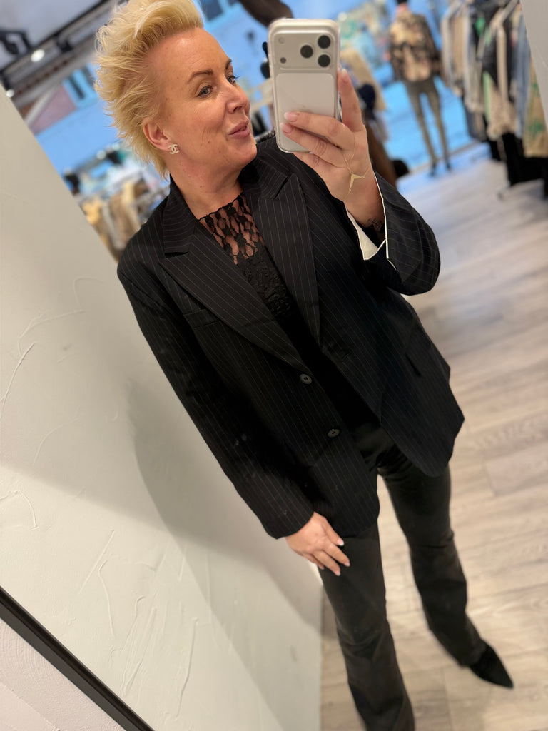 By Engbork Pocket blazer stripe black