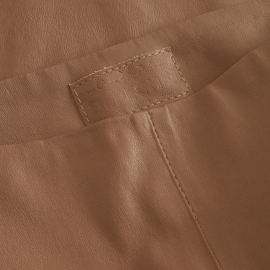 Depeche 51160 Ava pants flare leather nougat