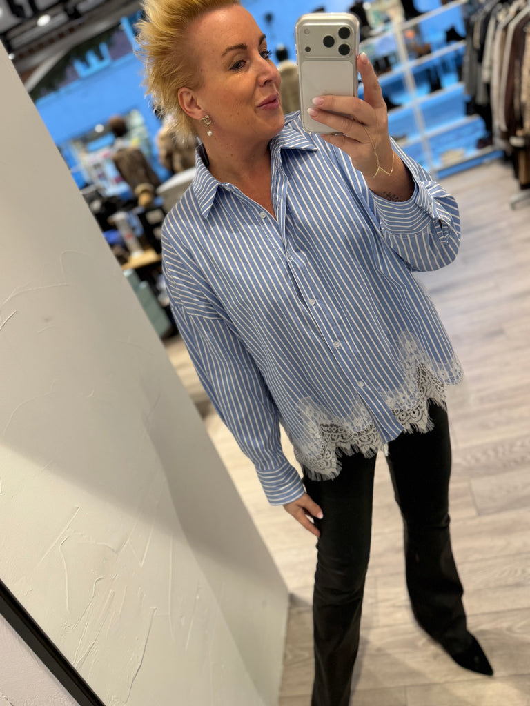 By Engbork Bilma skjorte lace stripe