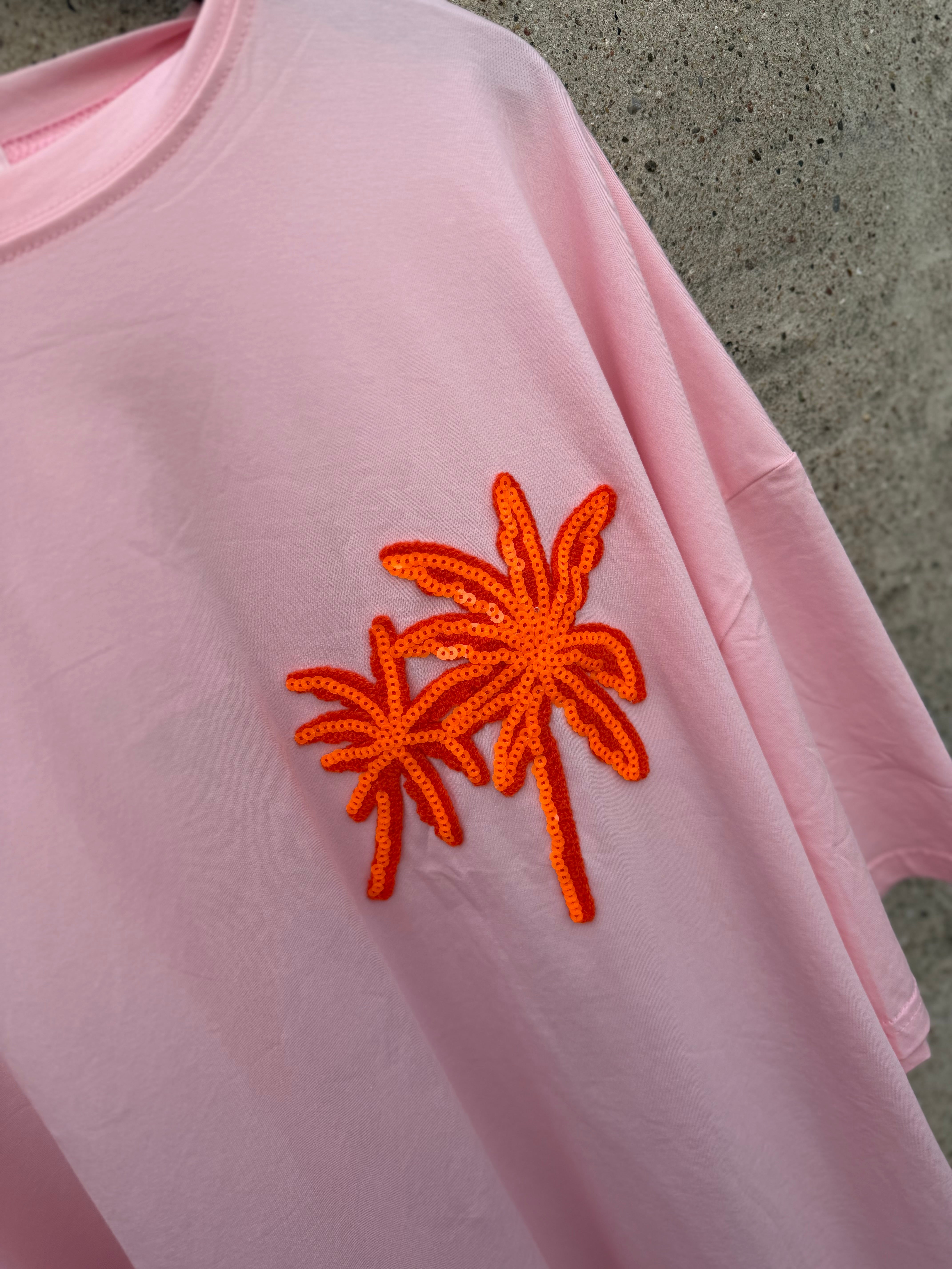 PALM oversize T-shirt rosa
