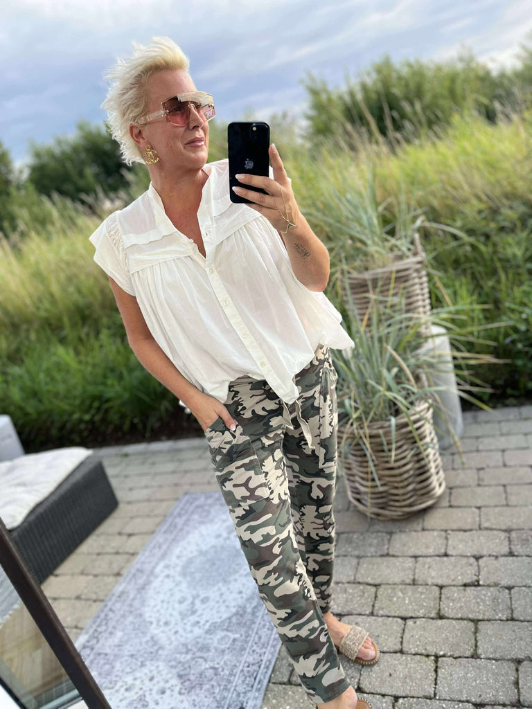 Boho Love B1161 Baggy pants Camoflage beige