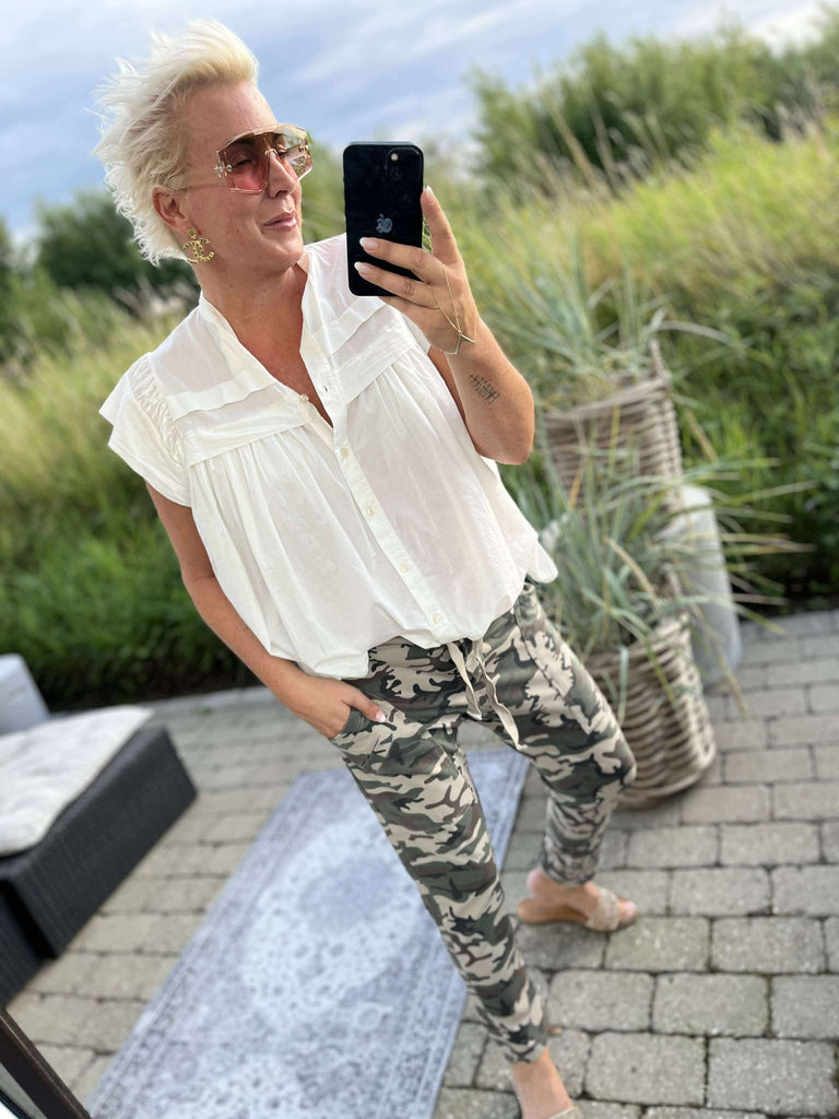 Boho Love B1161 Baggy pants Camoflage beige