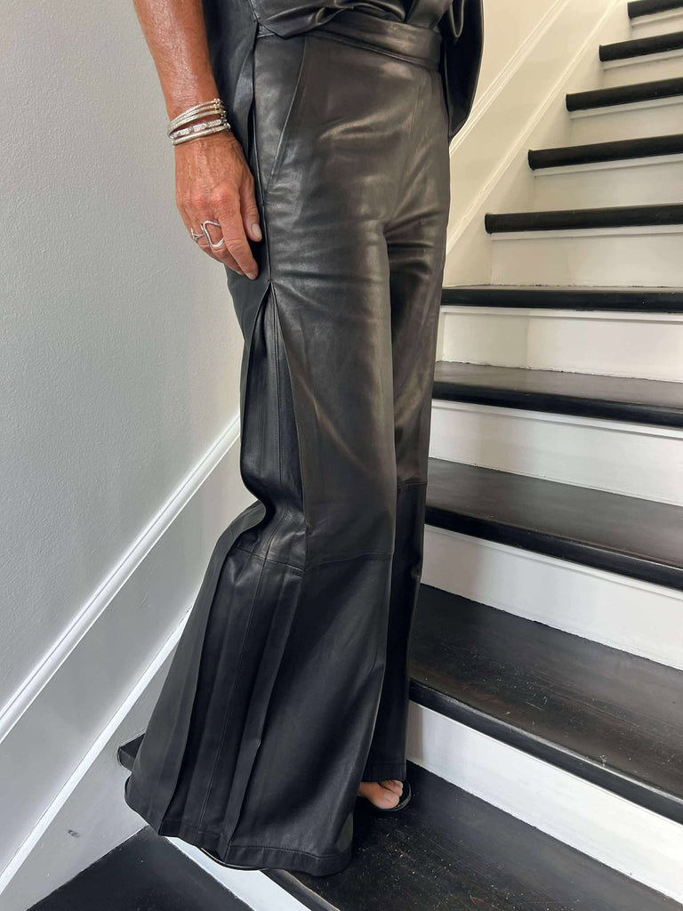 Depeche 51332 Mia loose pants leather black