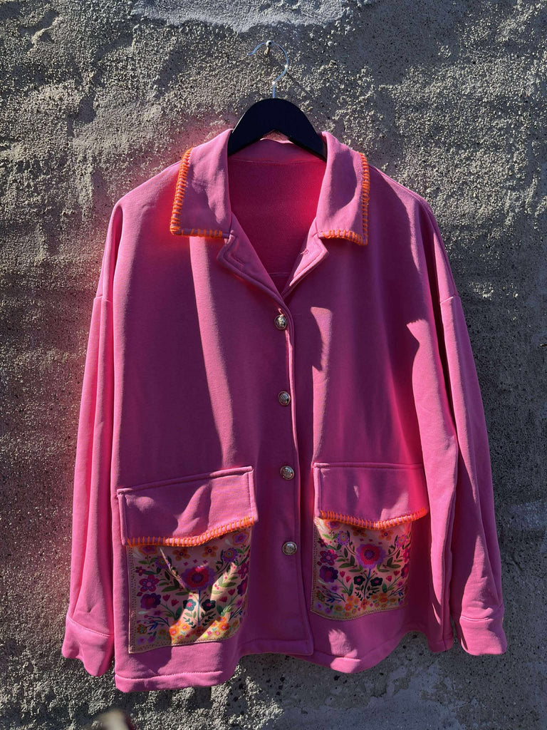 Boho Love b1275 happy cardigan pink