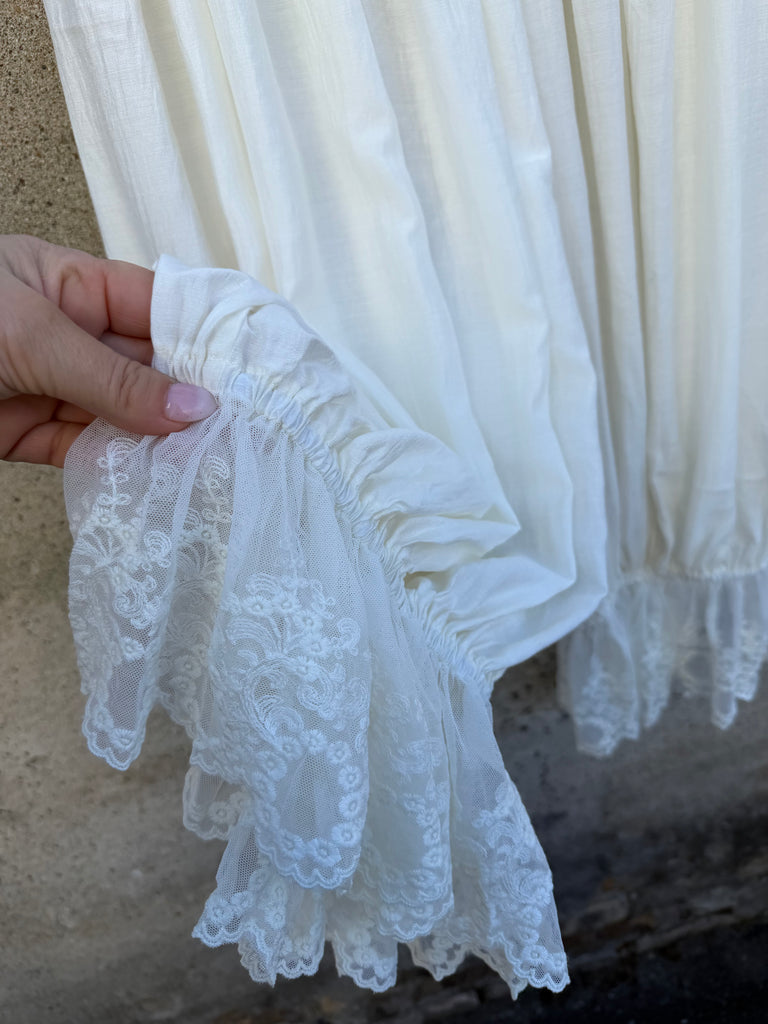 Qnuz 9330 Mamelukker lace bukser beige