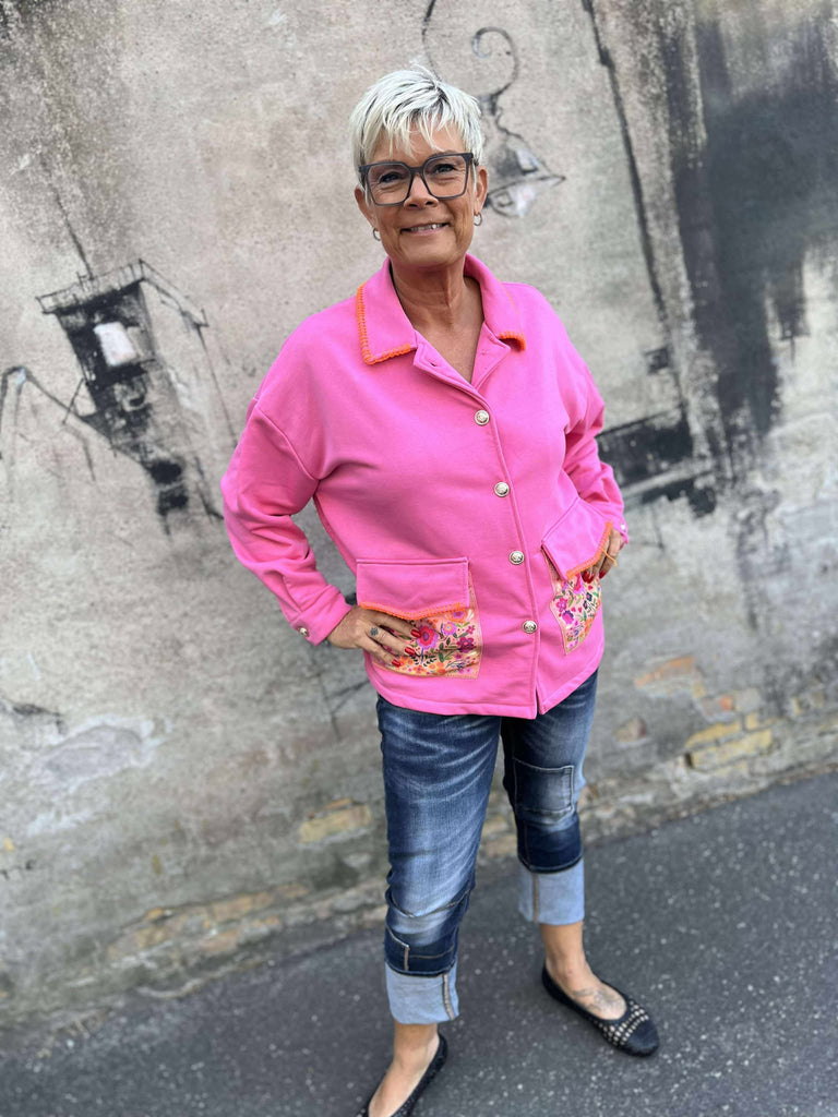 Boho Love b1275 happy cardigan pink