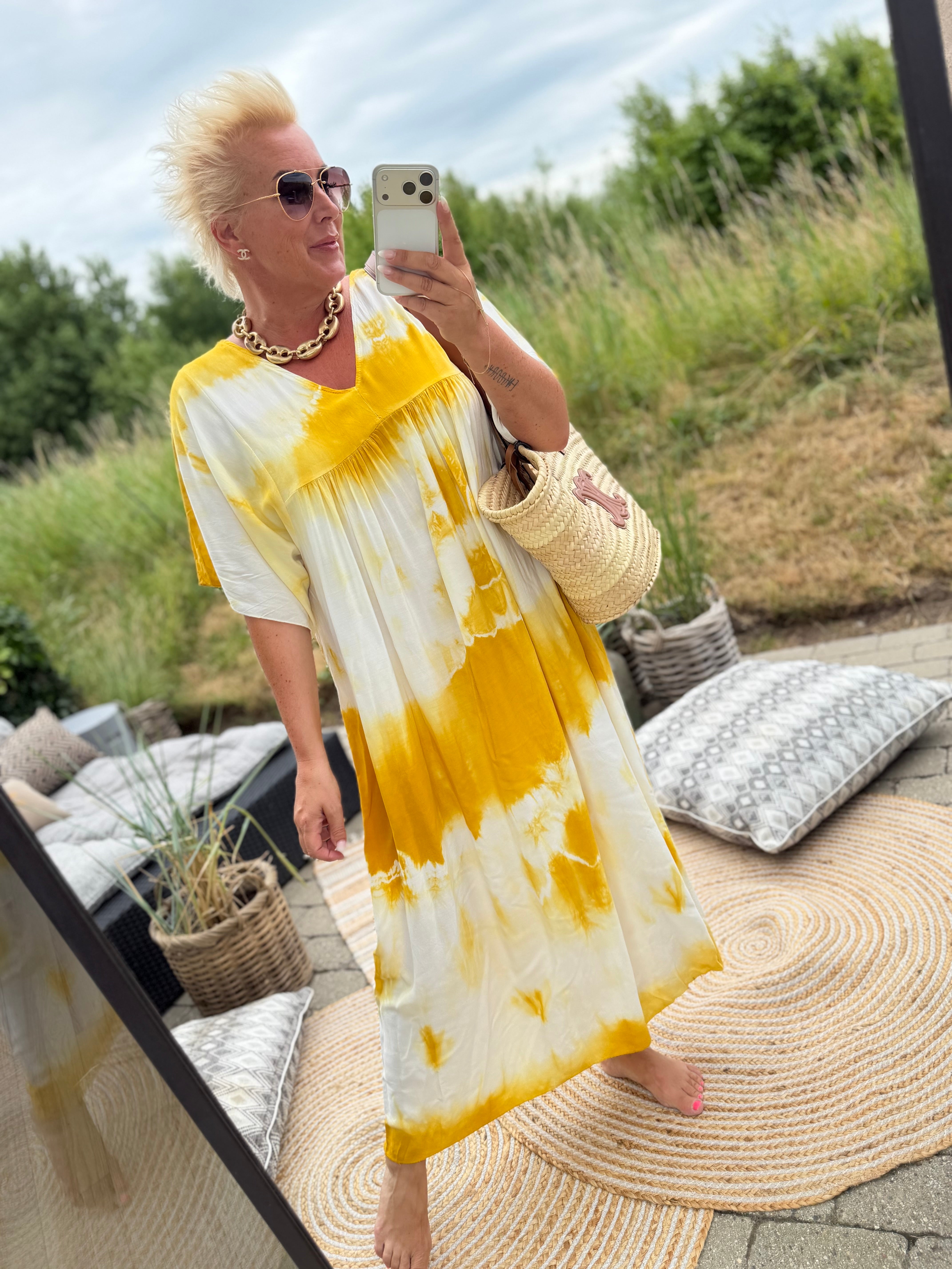 Boho Love B1251 Batik kjole yellow