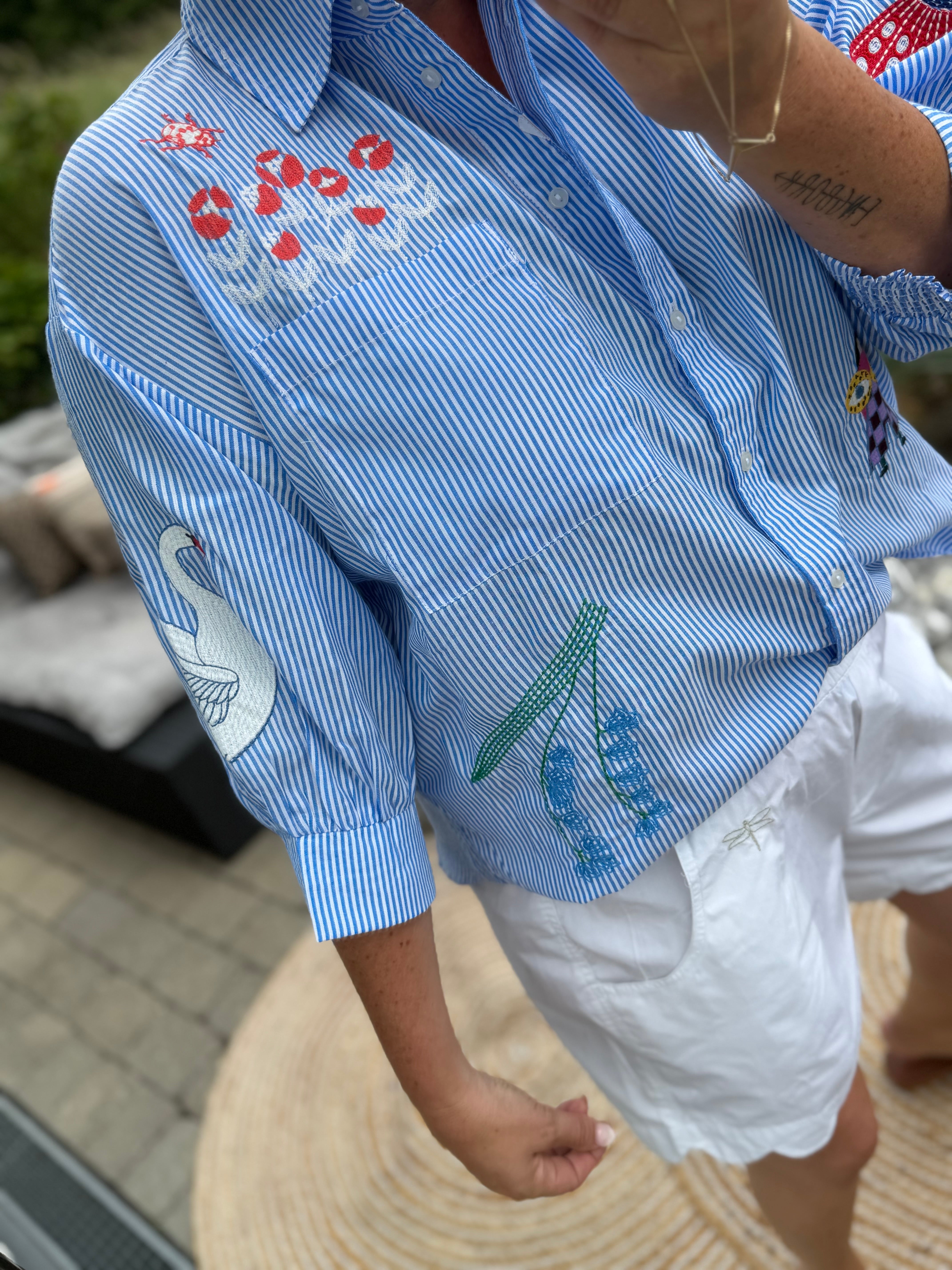 Love & Divine love1604-2 shirt stripe blue