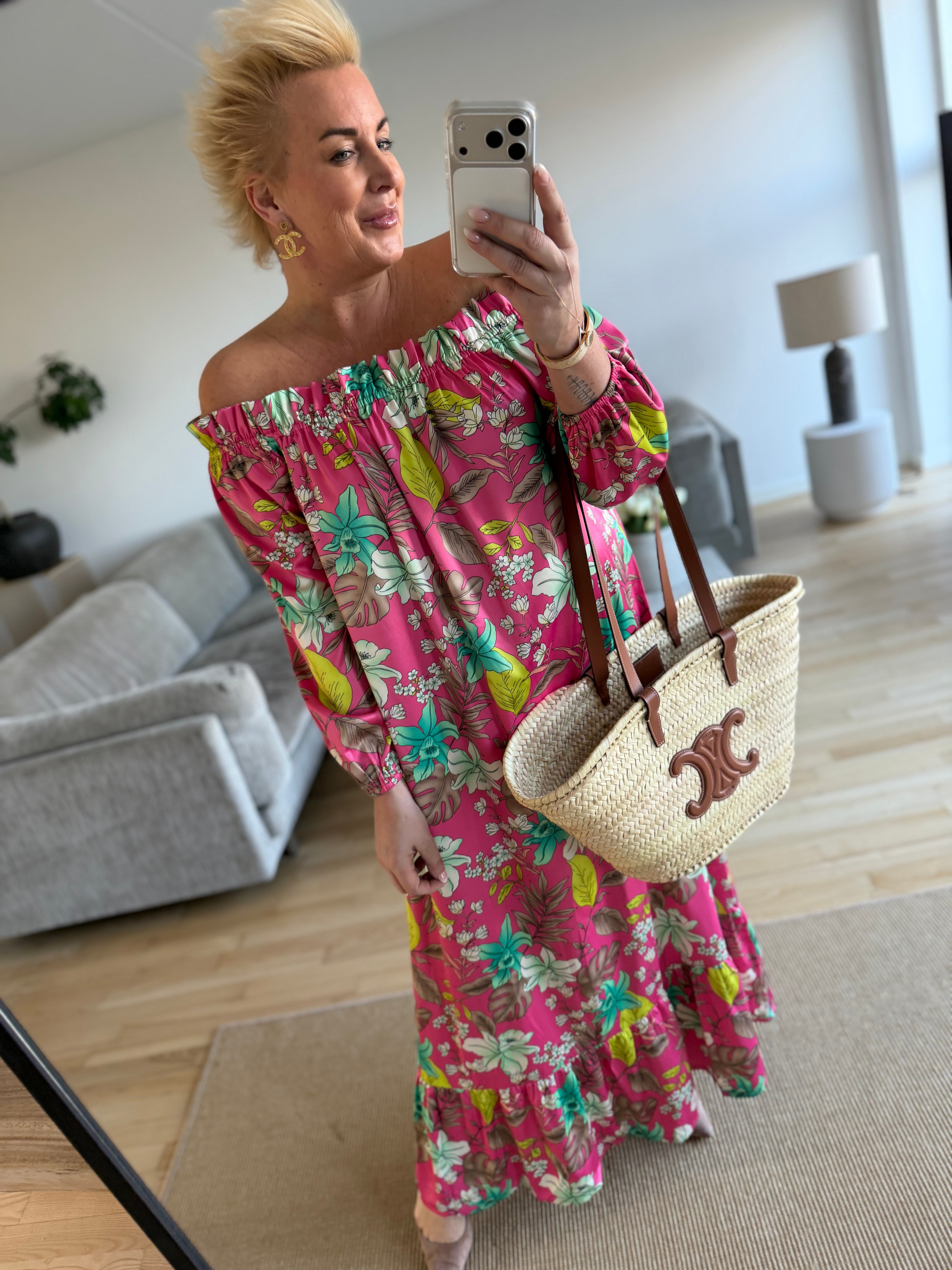 Design By Laerke Elisabeth long dress summer pink