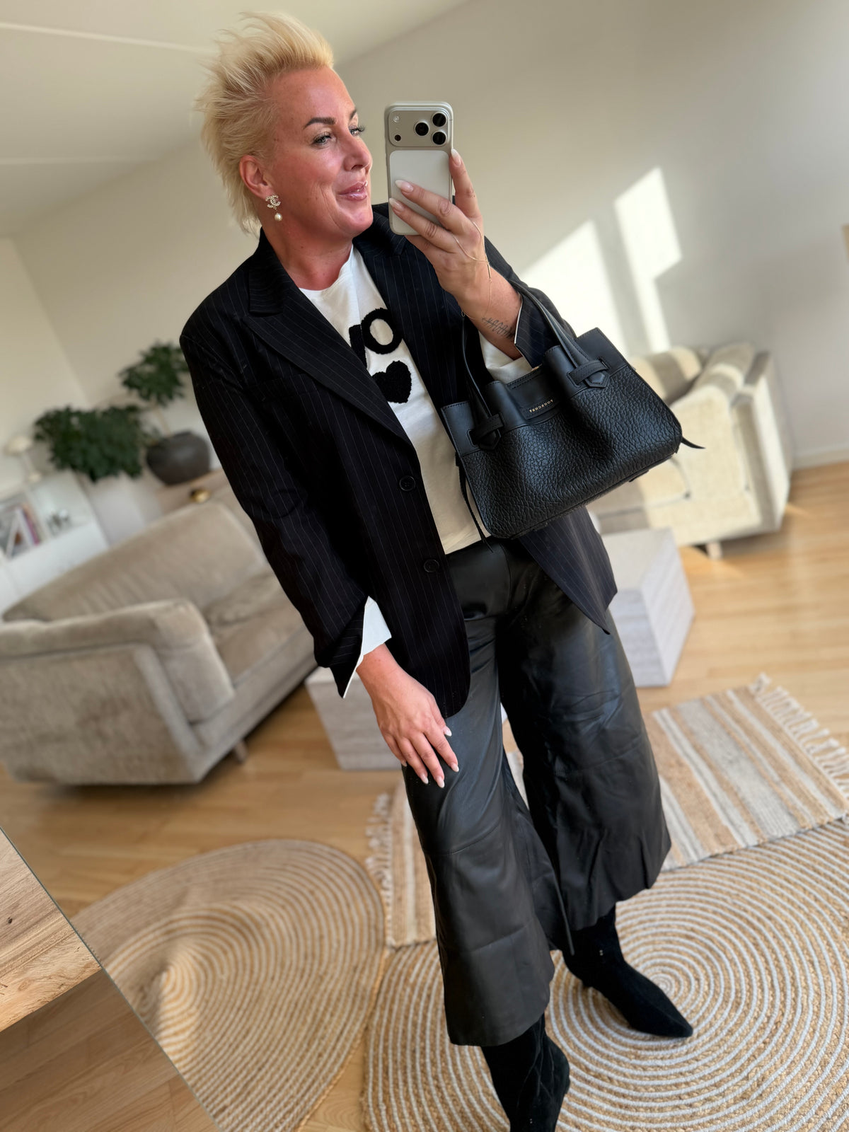 By Engbork Daisy blazer stripe black