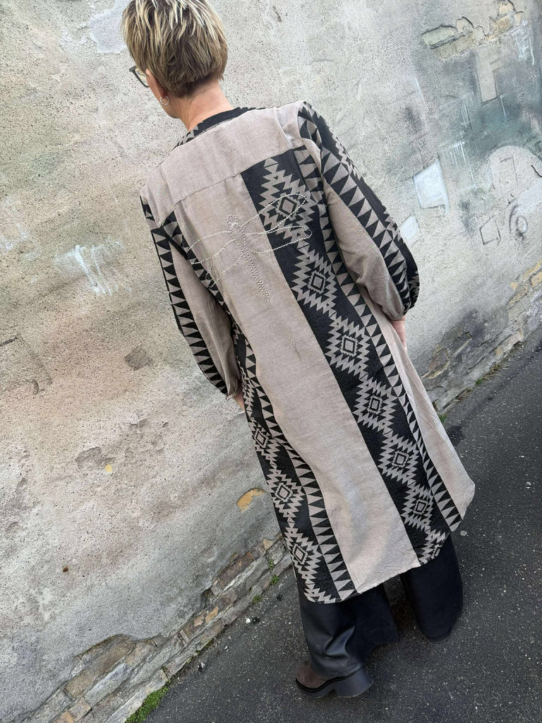 Gaspar 2507700 Luna jacquard kjole dark