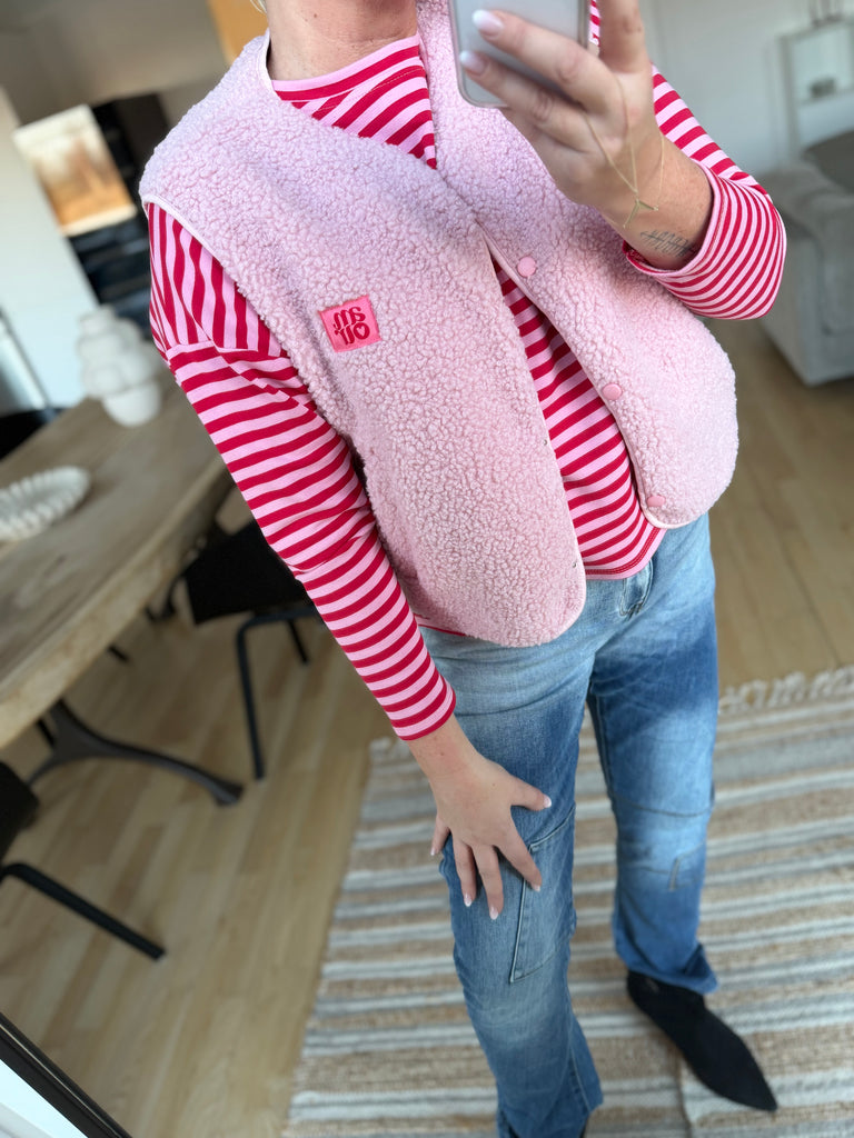 By Engbork Bella blouse small stripe pink