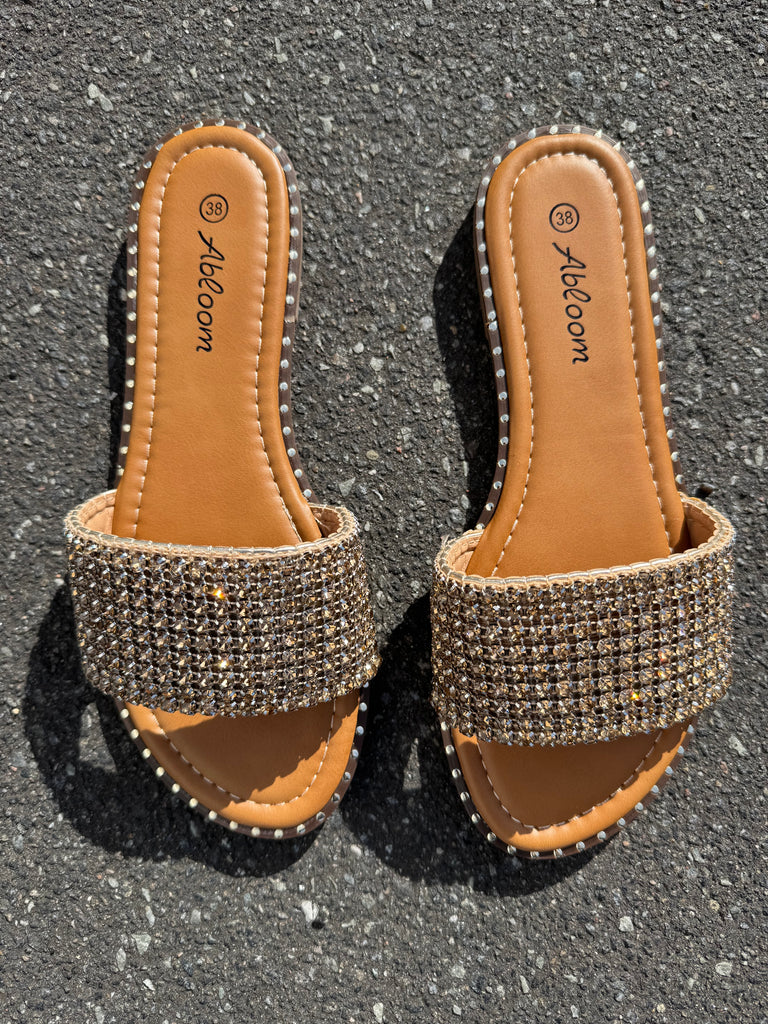 Qnuz 7738 Soffi slippers strass gold