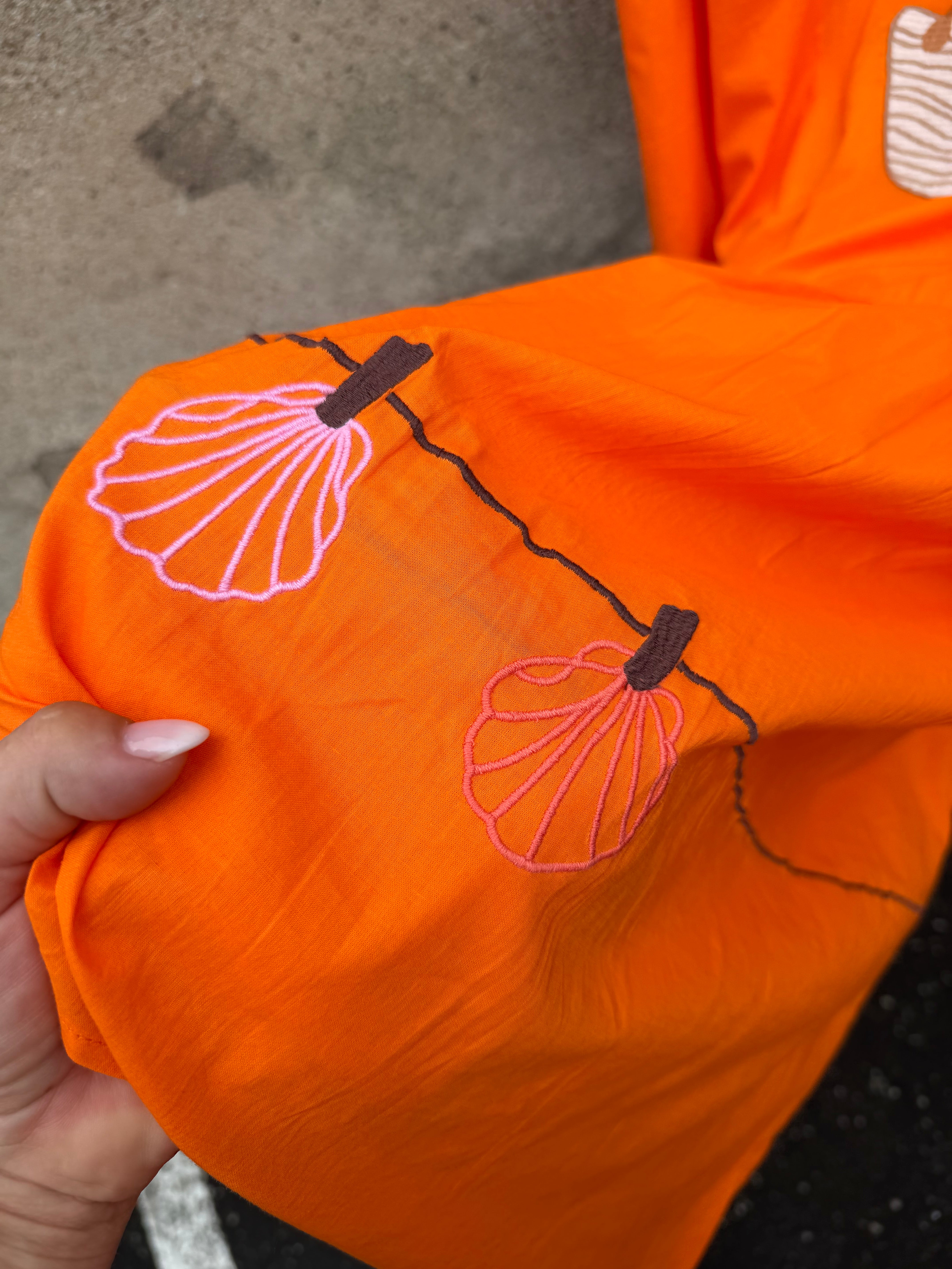 WAUW Gitte 10223 dress embroidery orange
