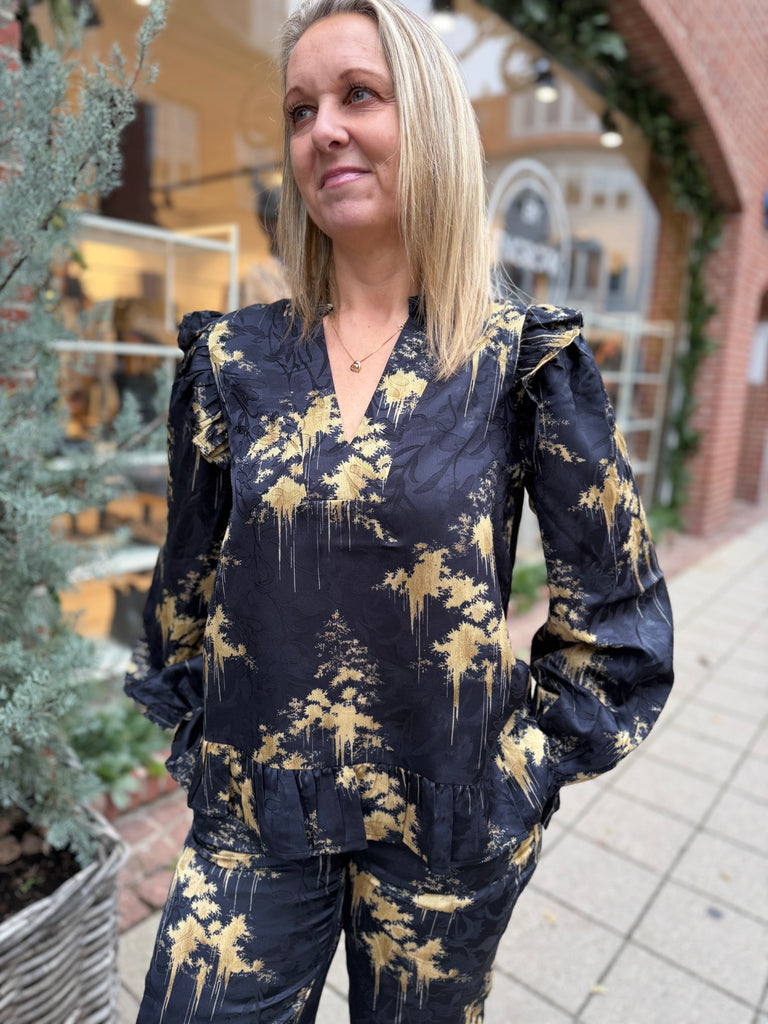 Love & Divine love1024-46 bukser gold print