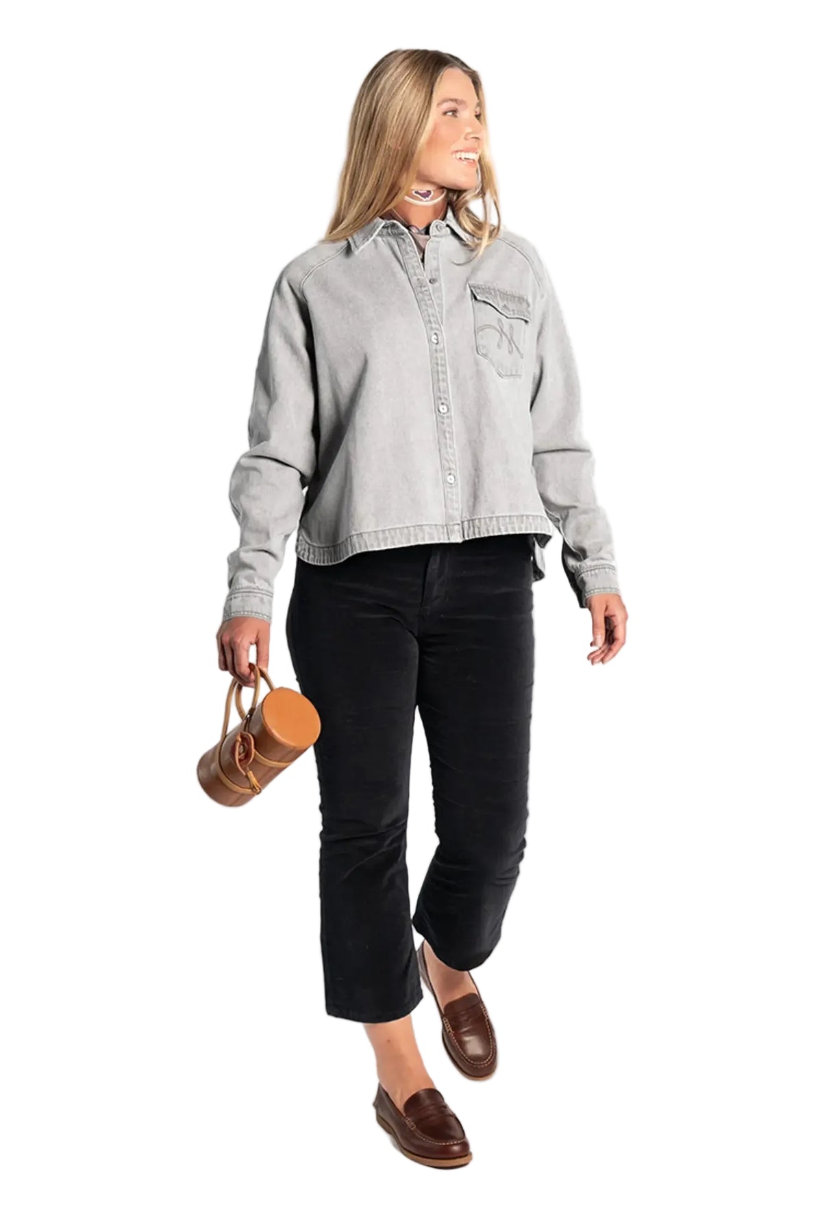 HÈST 2630190760 Kylie denim wash shirt grey
