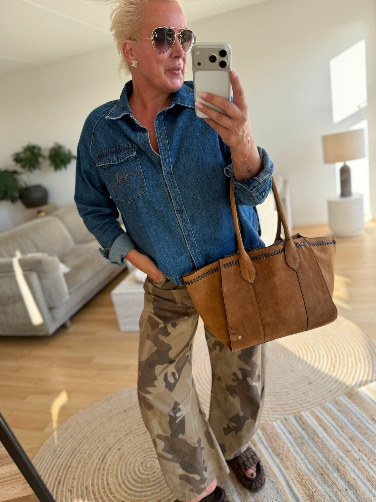 Depeche 17404 Madrid hand bag dark tan