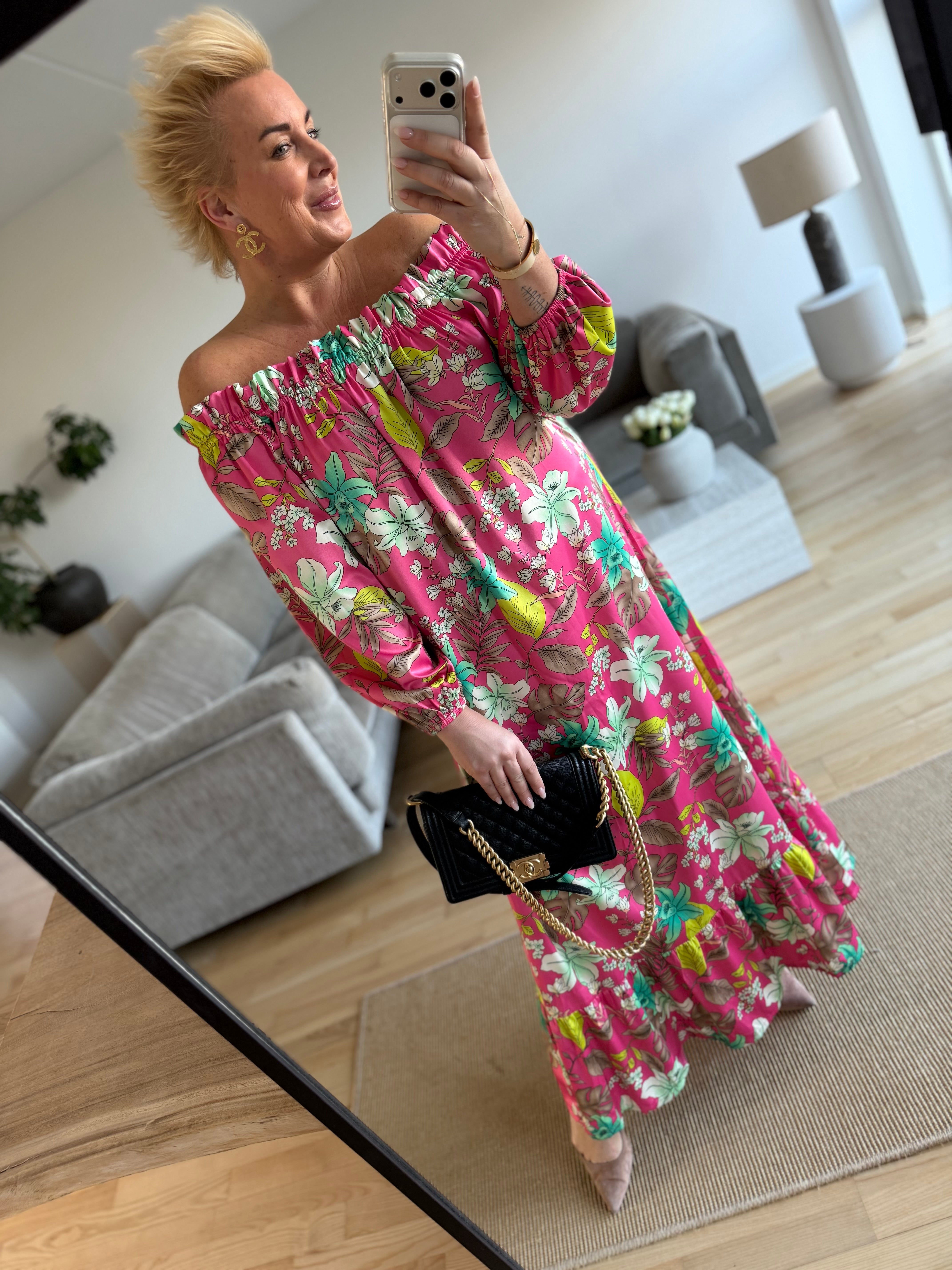 Design By Laerke Elisabeth long dress summer pink