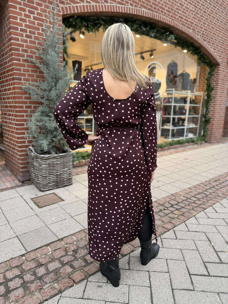 Love & Divine love1421 dot dress bordeaux