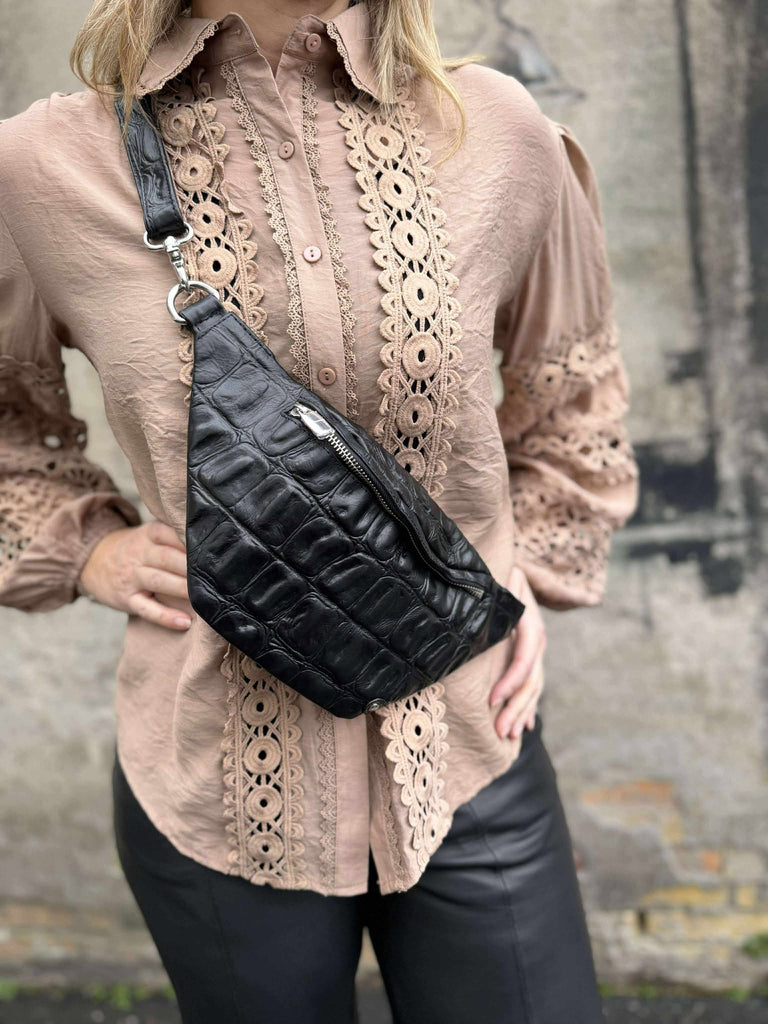 Depeche 16782 bum bag leather croco