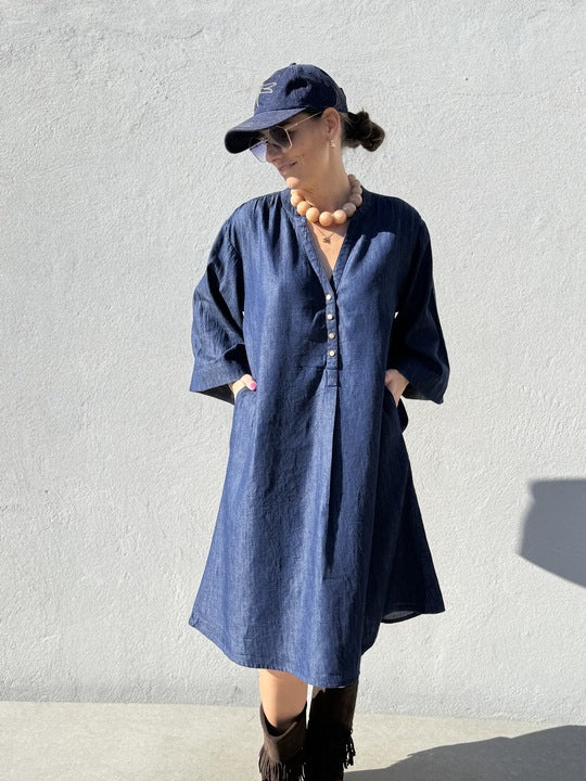 Gaspar 2601707 Mumbai short dress denim