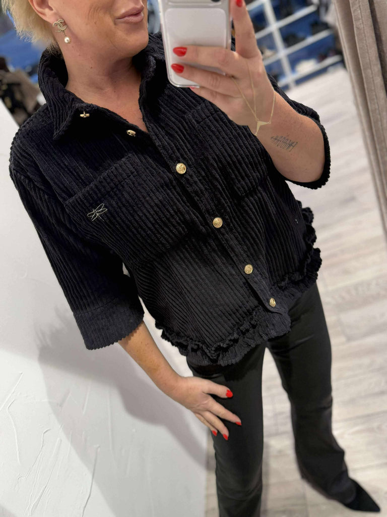 Gaspar 2510303 Vigo corduroy shirt black