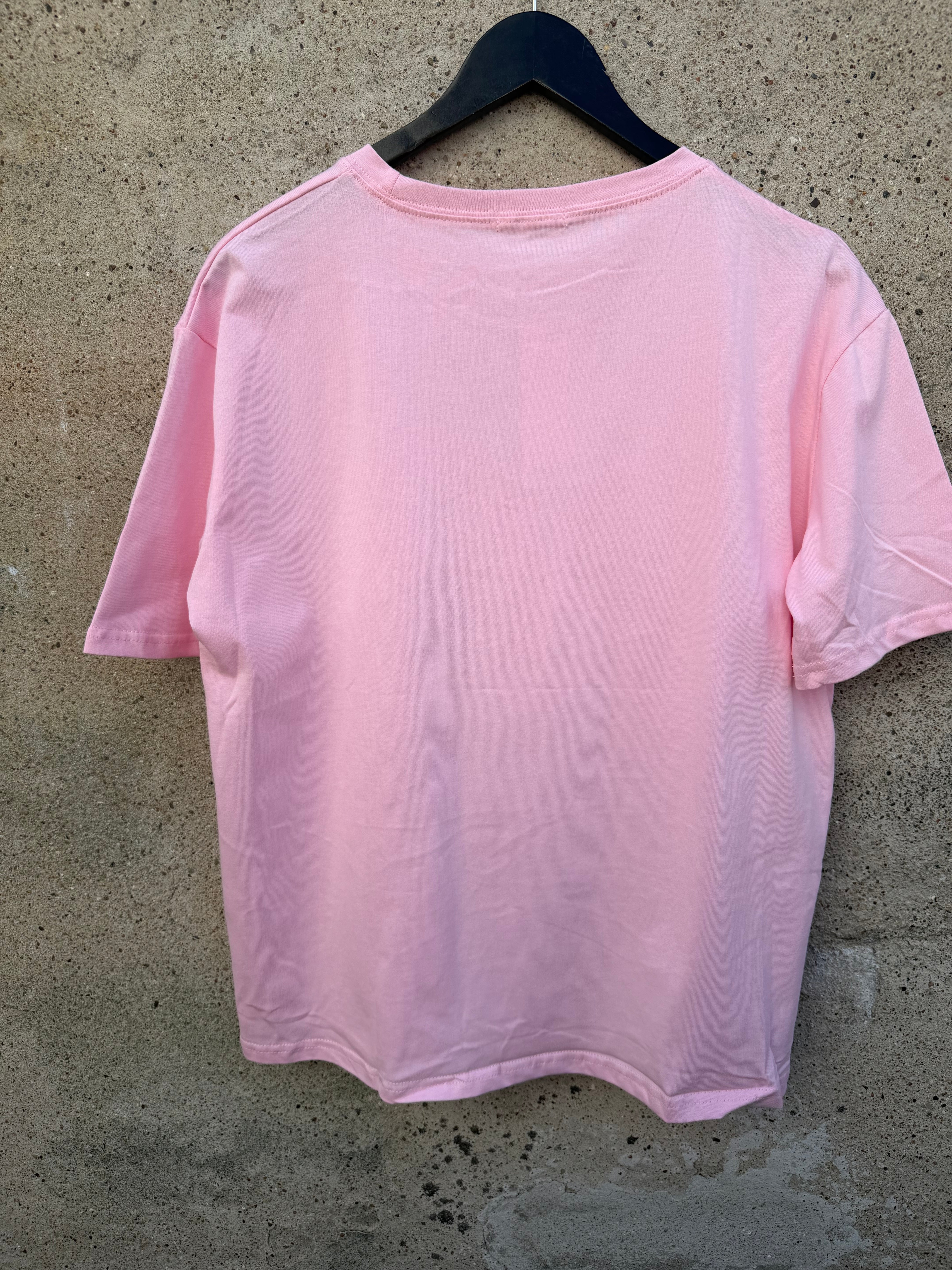 Summer T-shirt lobster sequins light pink