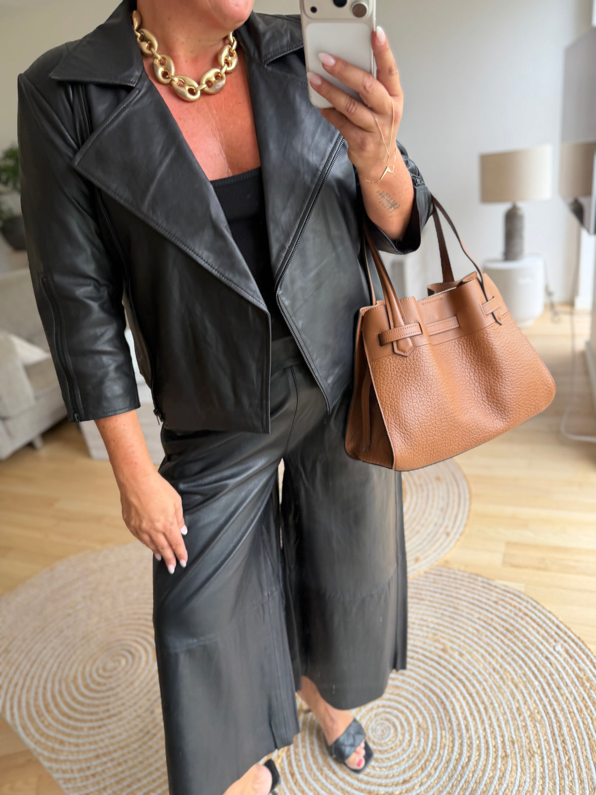 Depeche 51460 Margo leather jacket short black
