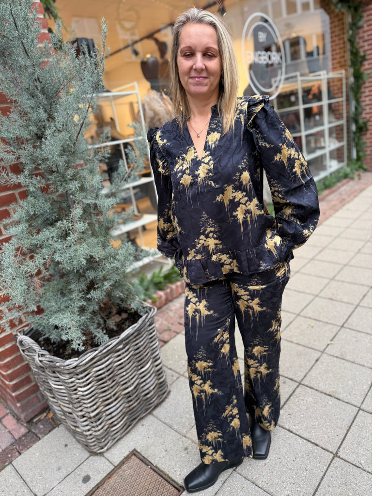 Love & Divine love1024-46 bukser gold print