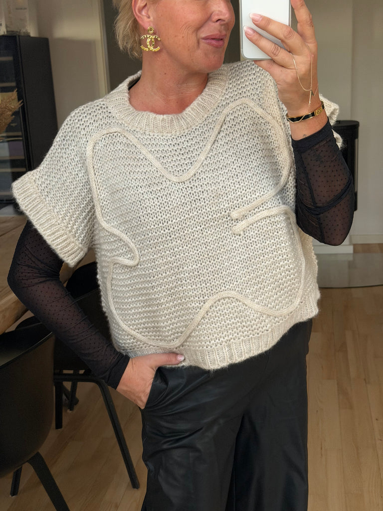 Boho Love B1307 strik vest beige