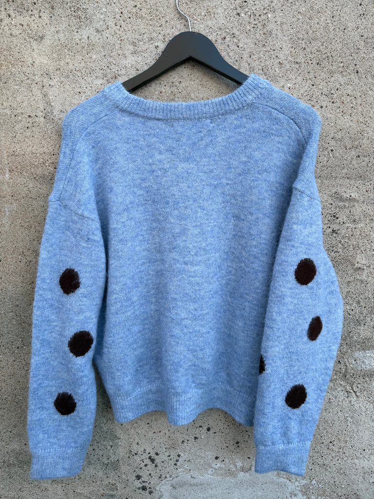 Boho Love B1320 strik DOTS blue