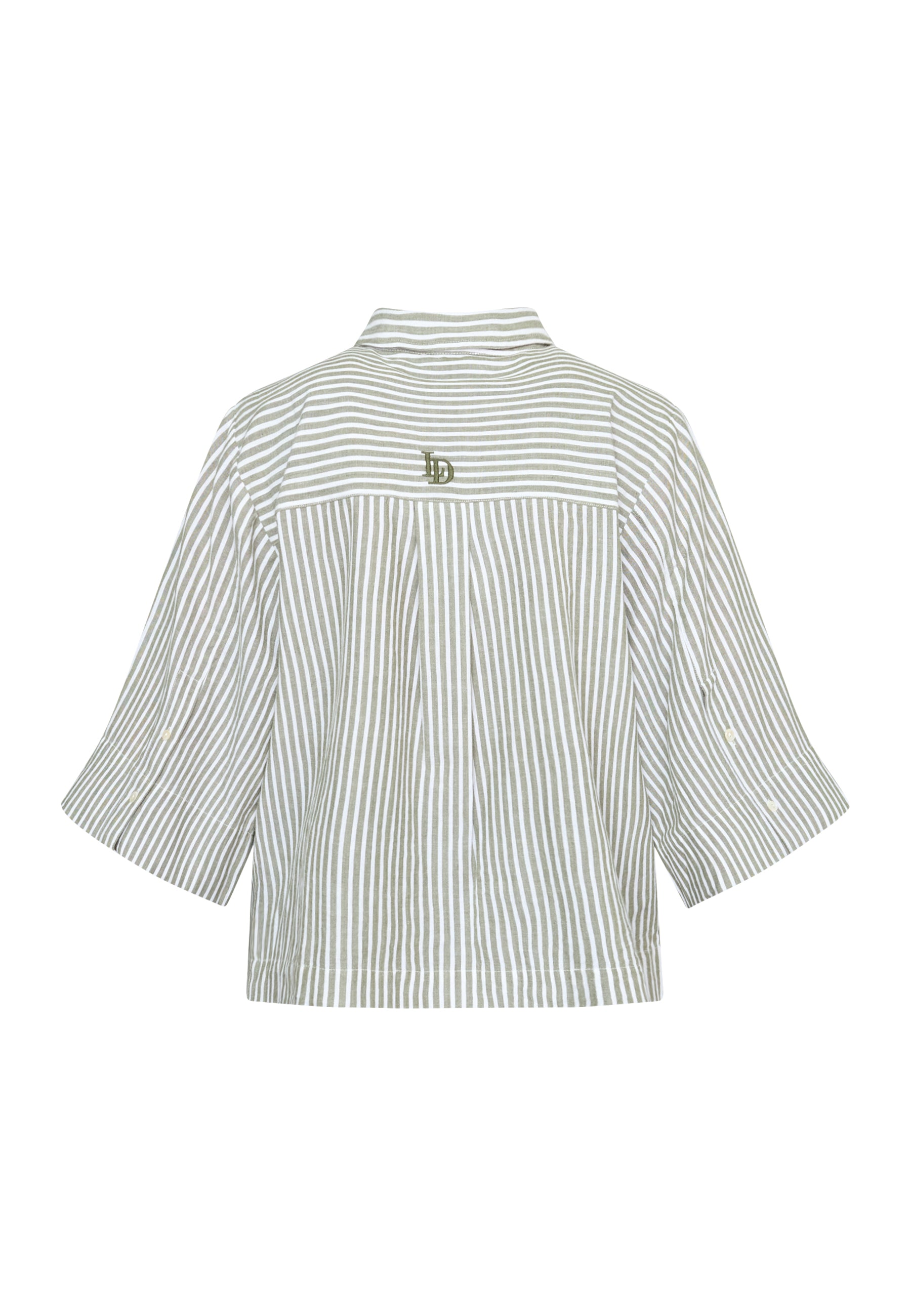 Love & Divine love1562-1 shirt stripe khaki