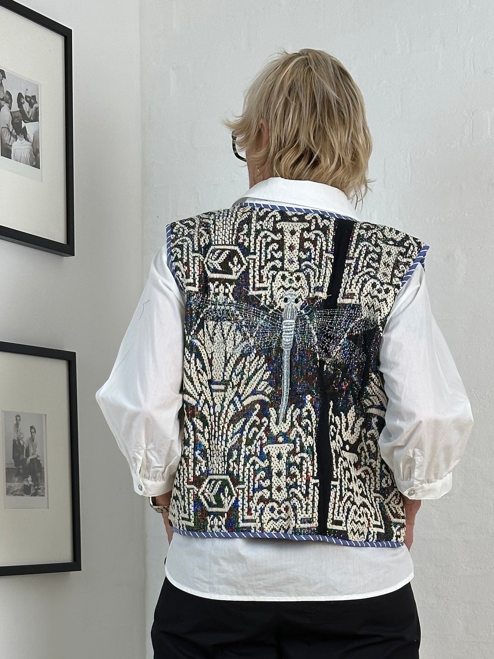 Gaspar 2601333 Marli waistcoat print black