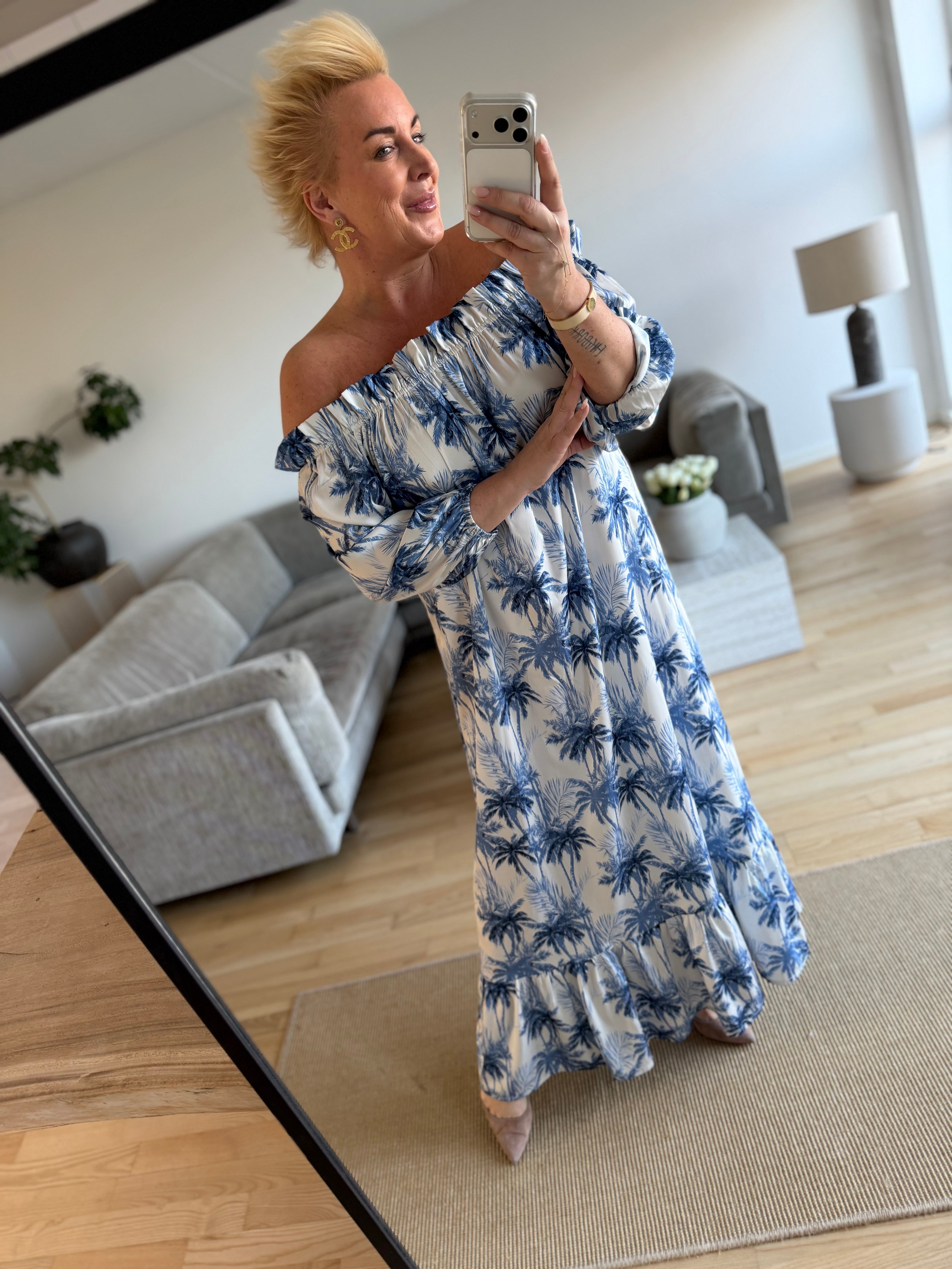 Design By Laerke Elisabeth long dress palm