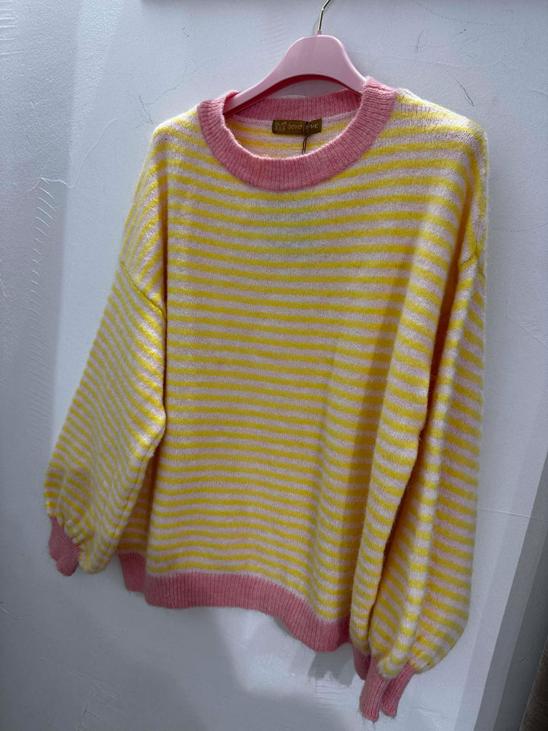 Boho Love B1318 strik stripes pink