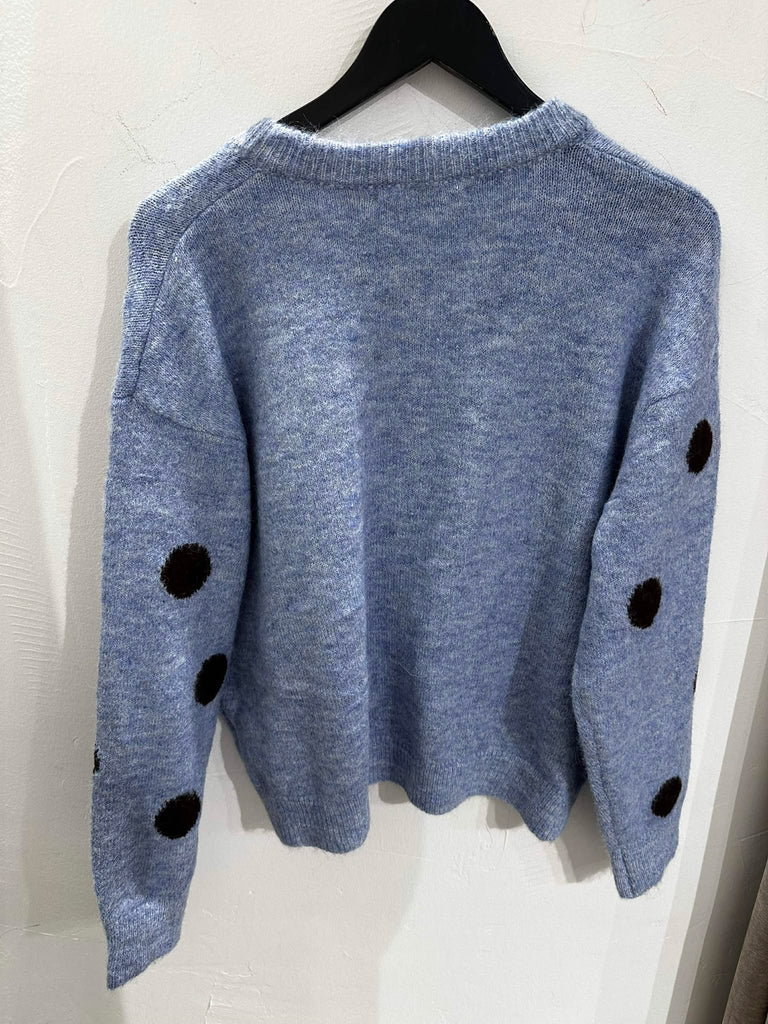 Boho Love B1320 strik DOTS blue