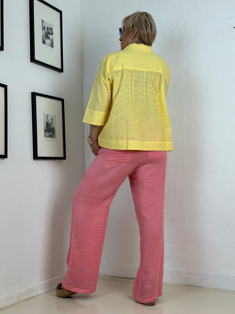 Gaspar 2601337 Porto broderi anglaise yellow