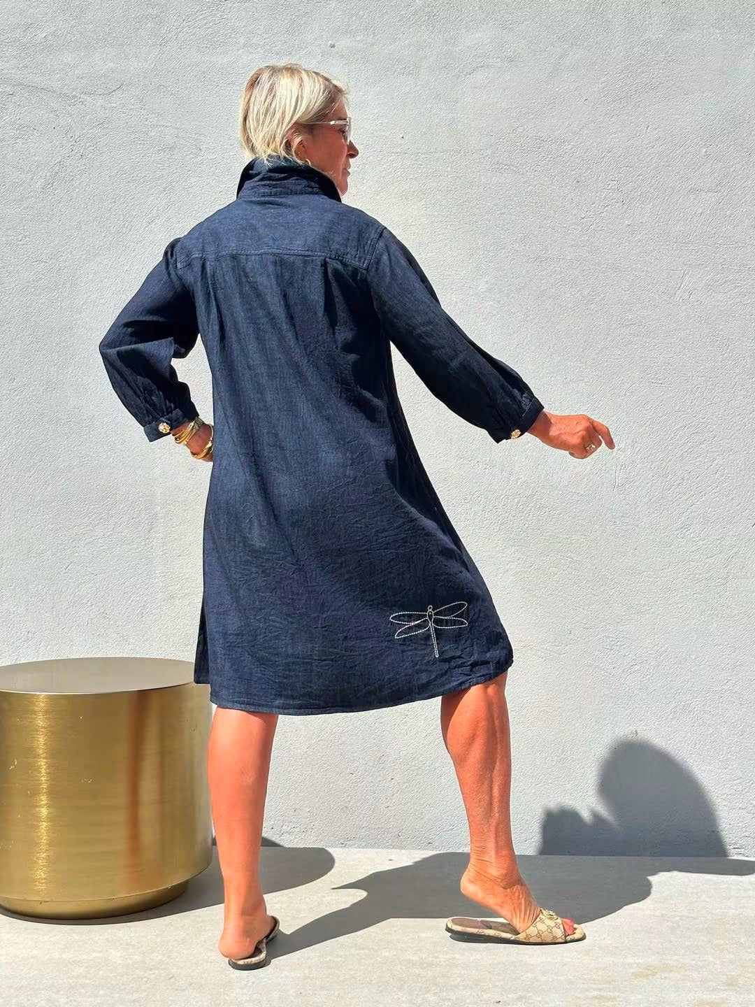 Gaspar 2607712 Nice Denim dress blue