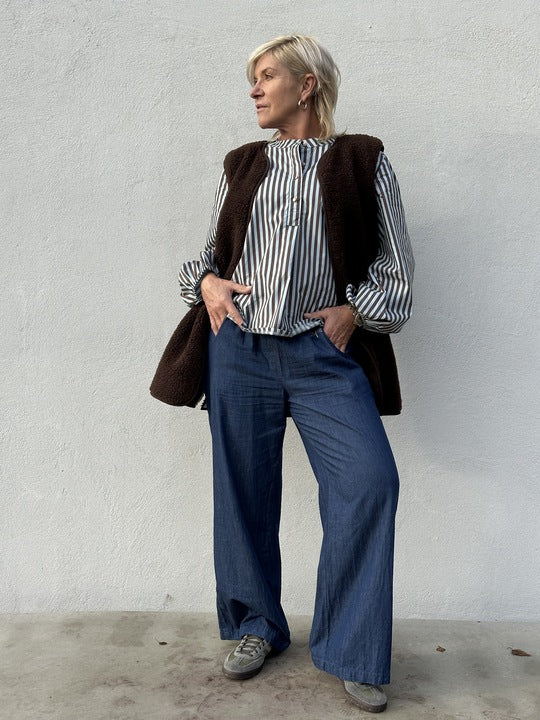 Gaspar 2510336 Duffy LONG waistcoat brown