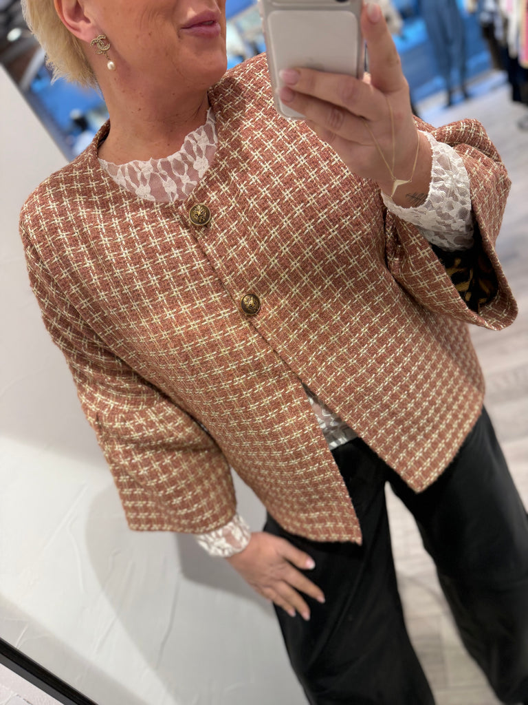 Design By Laerke Alberte kort jakke rust