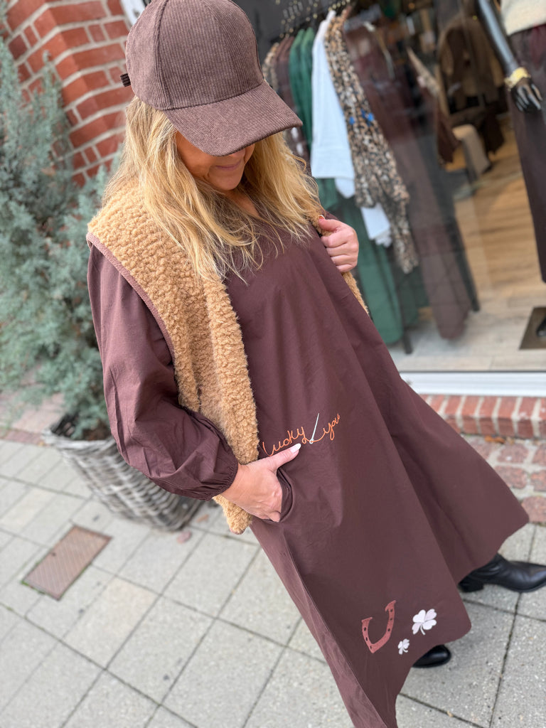 WAUW The good luck dress chocolate