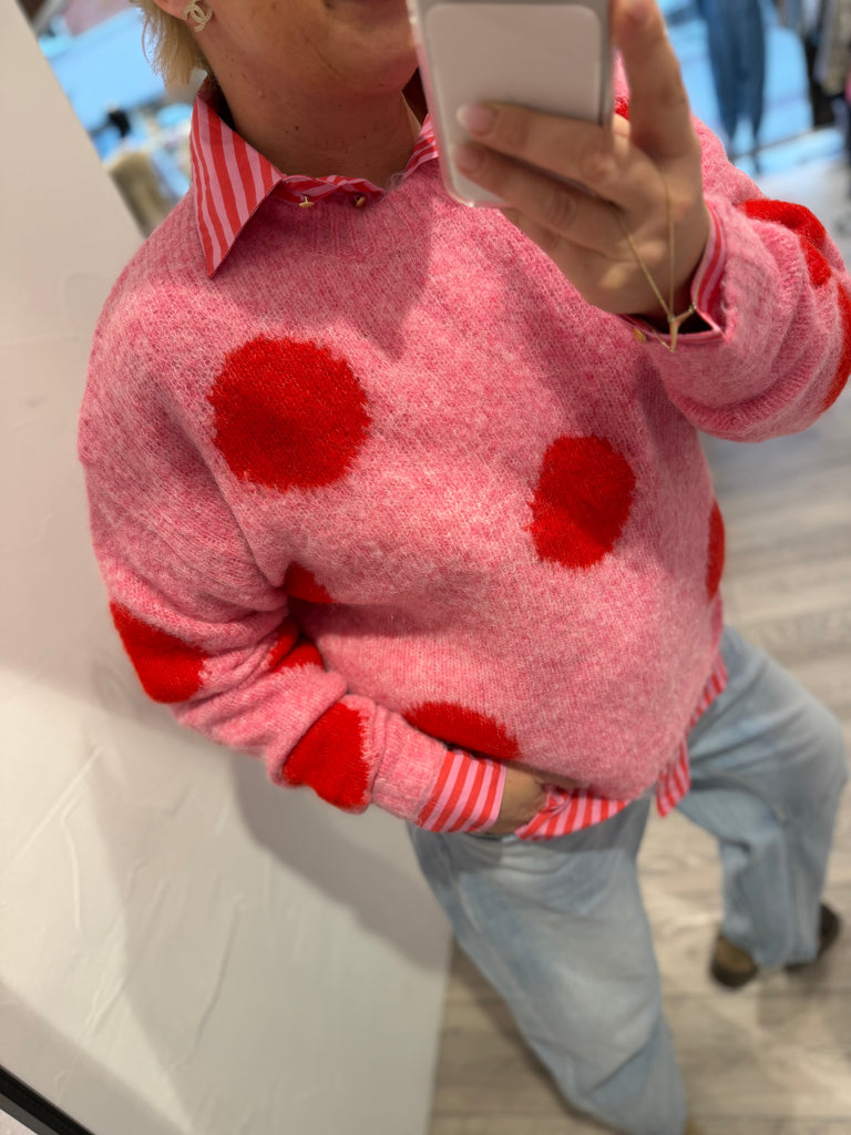 LECOCO 35012 Lelina dot strik pink