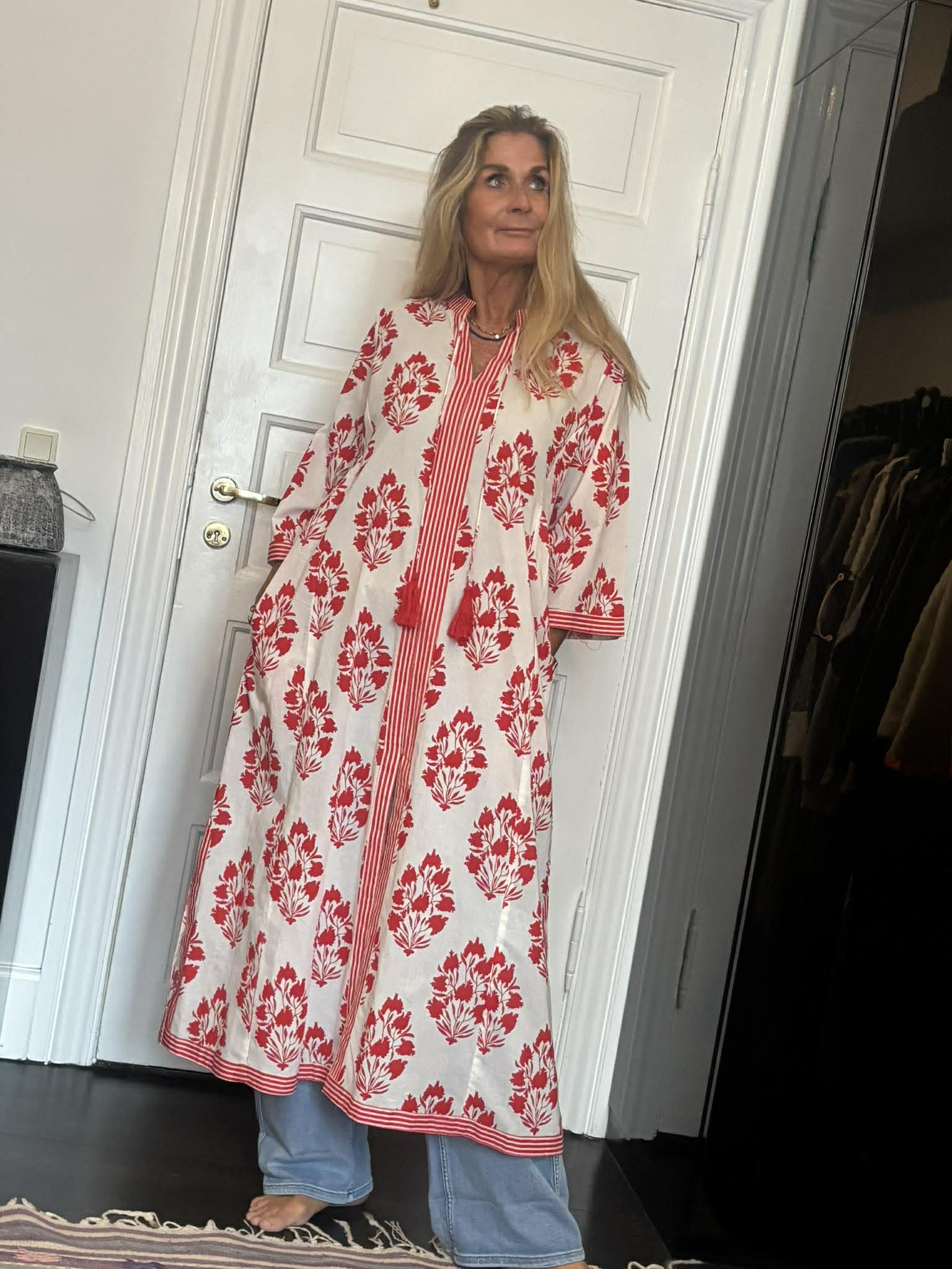 WAUW Tabita dress red and white